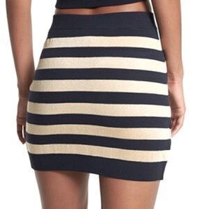 NWT Y2K Vintage Forever 21 Striped Micro Mini Skirt Black and tan medium